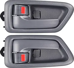 2Pcs Inside Interior Door Handle Front Rear Driver & Passenger Side Replacement for 1997 1998 1999 2000 2001 Toyota Camry, Gray.OE:69206-AA010-E0, 69205-AA010-E0