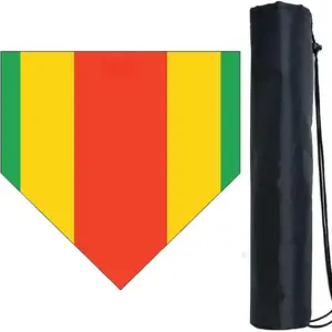 Baseball  Plate - 17" Tri-Color Blended Rubber Mat for Pitching & Hitting Practice,Softball  | 0.6lbs Lightweight,Portable Design with Carry Bag,All-Weather Baseball Bases