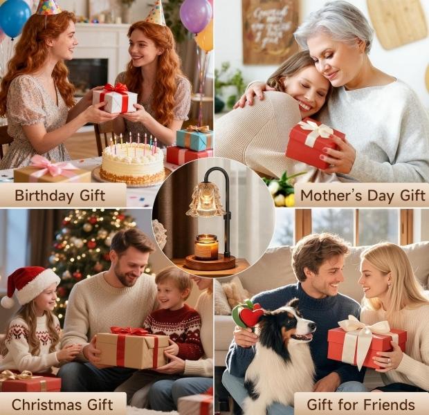 Adjustable Height Candle Warmer Lamp | Dimmable Timer Wax Melter for Home Bedroom Living Room Decor, Flameless Gift for Mom Women Adjustable Height Candle Warmer Lamp | Dimmable Timer Wax Melter for Home Bedroom Living Room Decor, Flameless Gift for Mom Women