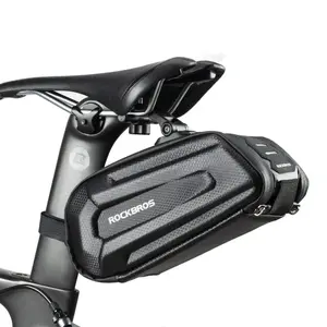 ROCKBROS Bike Bicycle 1.7L Saddle Seat Bag 3D Hard Shell with Silver Reflective Strip
