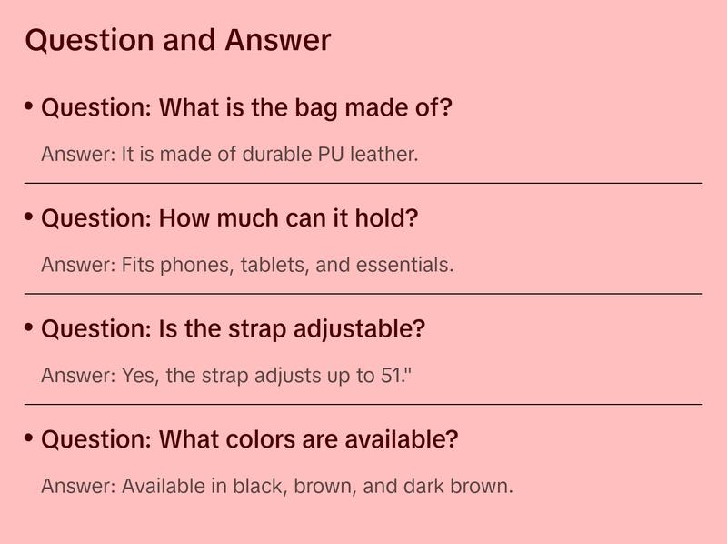 FR Fashion Co. Men's PU Leather Casual Crossbody Sling Bag with Zippered Pockets & Adjustable Strap for Everyday Use - Sleek Minimalist Design for Commuters & Urban Professionals