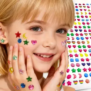 Gemstone Stickers, Sparkling Crystal Stickers, Various Colors and Shapes Earrings, Reward Stickers, Model_xinghao Tz-1pcs