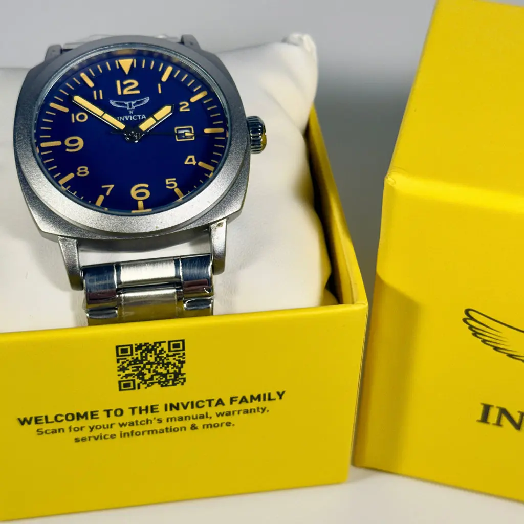 69631 Invicta Specialty Mens 44mm Silver Stainless Steel Blue Dial MG68 Watch