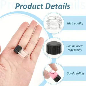 100pcs glass refilling bottle with plastic lid Small Bottle