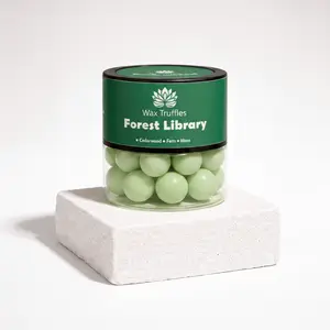 Forest Library Wax Truffles | Cedarwood Fern Moss | 4 oz Hand Poured Wax Melts | Earthy Green Scented Wax Beads | Made to Order Home Fragrance Gift