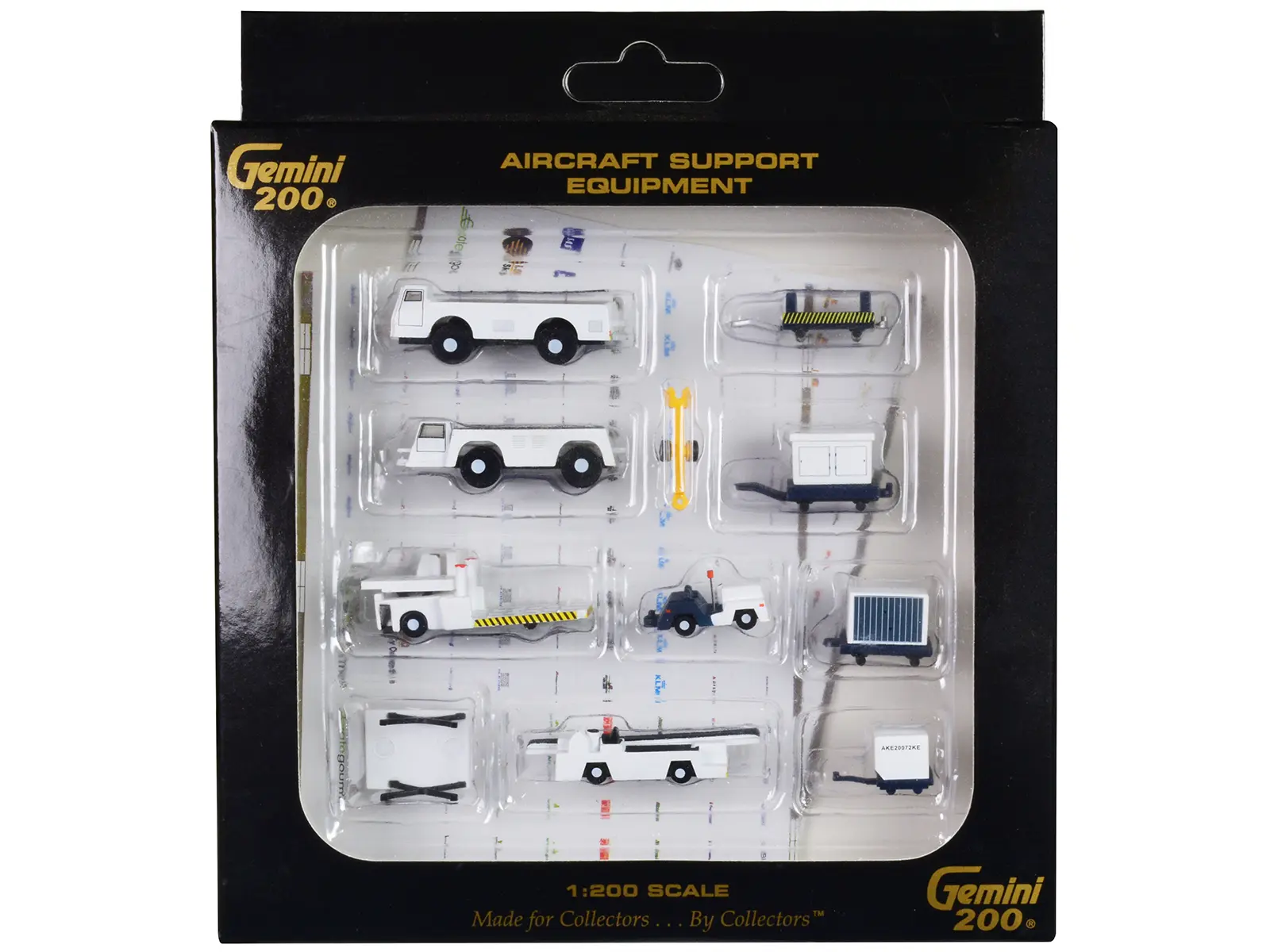 Airport Support Equipment Set of 10 pieces "Gemini 200" Series Diecast Models by GeminiJets
