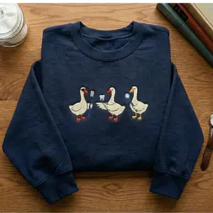 Medical Goose Embroidered Sweatshirt, Nurse Duck Crewneck, Cute Scrub Life Pullover Gift for RN CNA Doctor