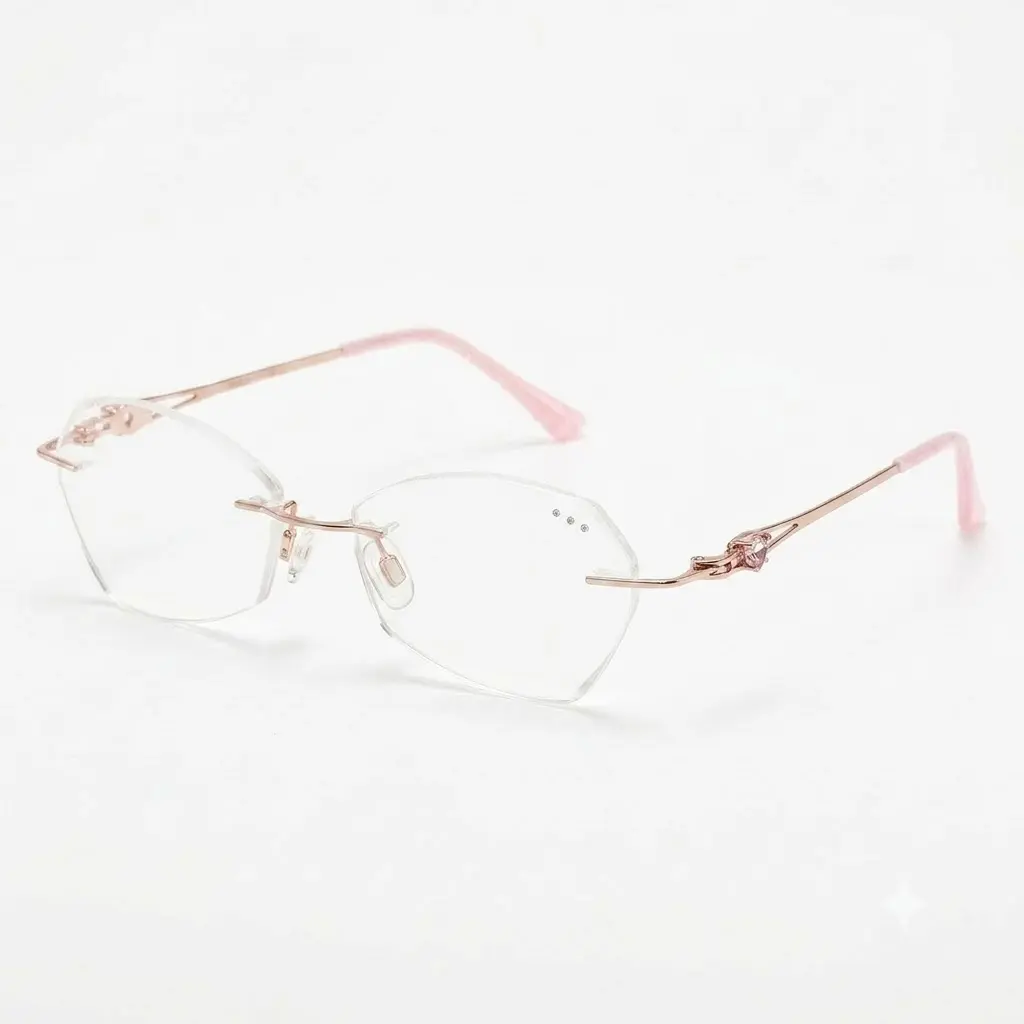 Stylish Women's Reading Glasses with Pink Rhinestone Lenses and Designer Temples, Comfortable Elegant Eyewear Includes Premium Case & Cloth, Single Item