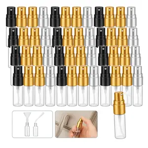 20/40/60pcs 5ml Refillable Perfume Atomizer Spray Bottles Portable Leakproof Travel Mini Containers Empty Bottles for Fragrance Cologne Gift Set for Men Women Makeup
