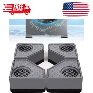 4Pcs Anti Vibration Pads for Washing Machine, Stops Washer Dryer Moving (Increase1.8in) Grey