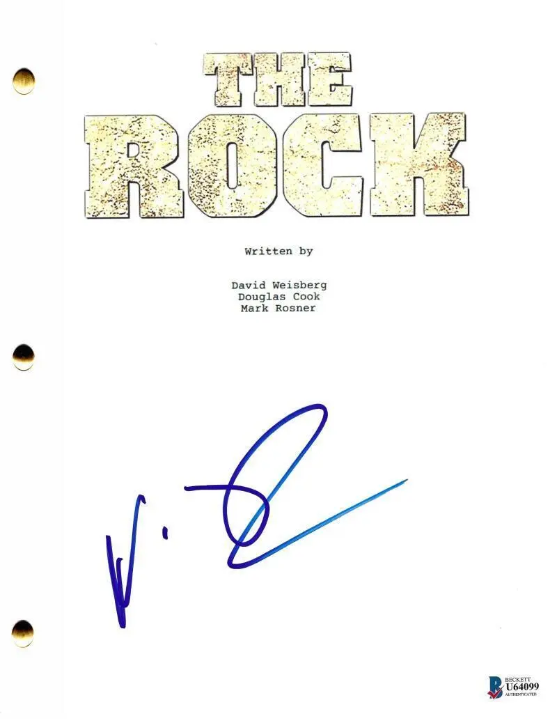Nicolas Cage Authentic Autographed The Rock Script