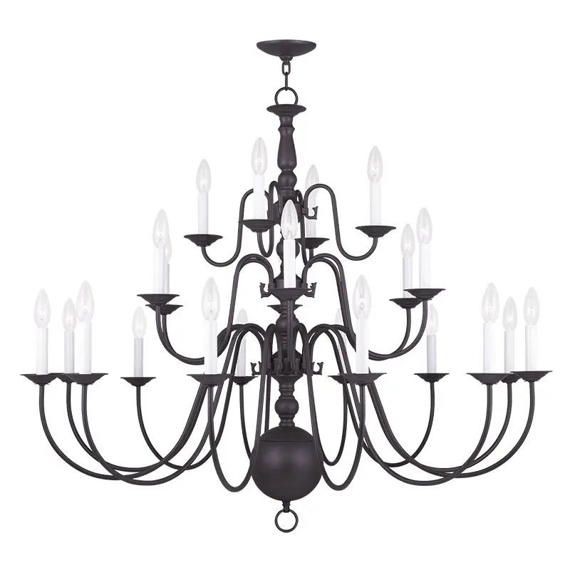 22 Light Bronze Chandelier with Steel base material
