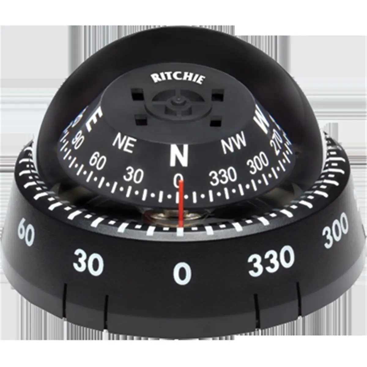 Ritchie Analog Compass, RITC-XP-99 Model, 2.75 in. White Dial, Black Kayak Mount Compasses for Sports & Outdoor Camping & Hiking GPS & Navigation, Analog Compass Compasses