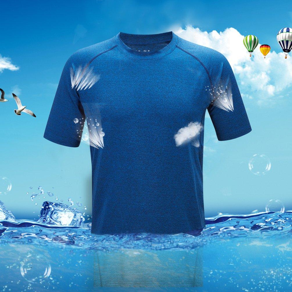 Men's athletic short-sleeve T-shirt, lightweight, quick-drying, breathable—suitable for running, fitness, and other sports.