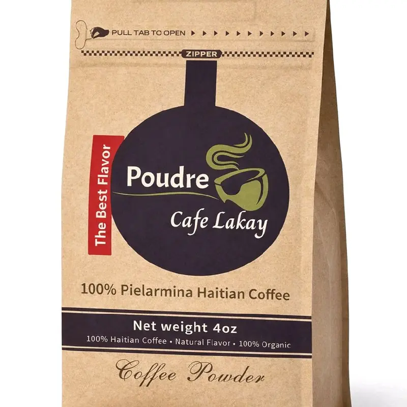 Poudre Cafe Lakay 100% Haitian Coffee Powder 1 Gallon Bucket Natural Flavor  Organic Coffee