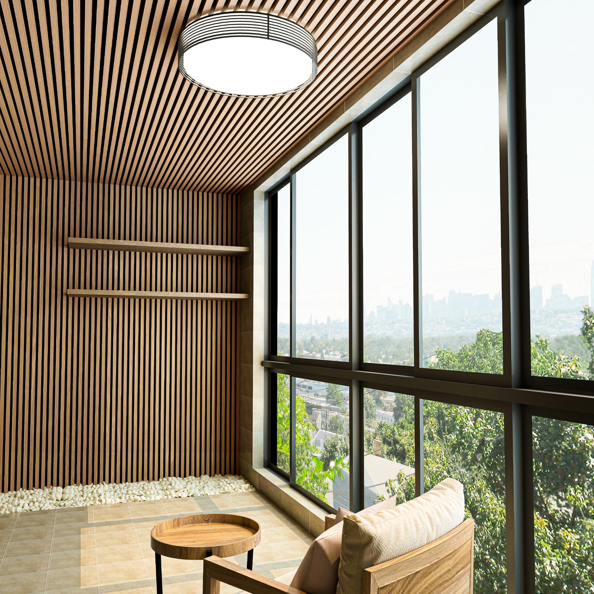 【New】Art3d Wood Slat Acoustic Wall & Ceiling Panels, 3D Fluted Veneer Paneling, 24" x 94.5", 2-Pack, Covers 31 Sq.Ft