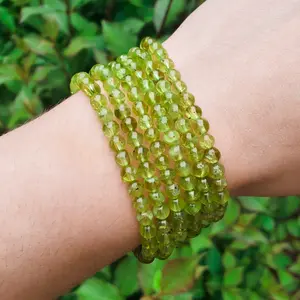Peridot Bracelet - 4mm, Handmade, Natural Crystals, Custom Sizes