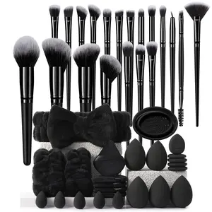 Makeup Tool Set, 44pcs/set Makeup Brush & Sponge & Headband & Wristband & Cleaning Bowl, Professional Makeup Tools for Women, Cosmetic,Gifts For Women