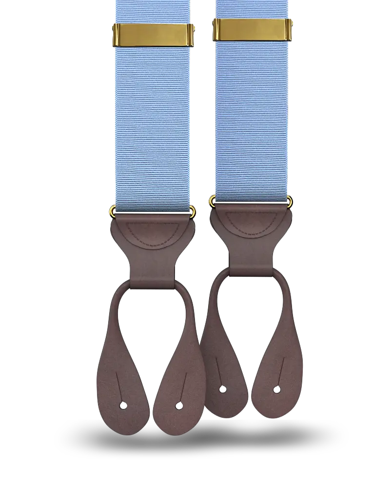 Light Blue Grosgrain Suspenders