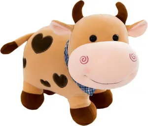 Cute Brown Cow Plush Toy – 9.84 Inch Soft Kawaii Stuffed Animal for Kids, Baby Cow Cuddly Gift
