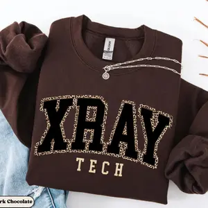 Xray Tech Sweatshirt, Radiology Leopard Cheetah Print Sweater, Rad Tech Shirt, X-Ray Tech Crewneck, Radiologic Technologist Department Gift