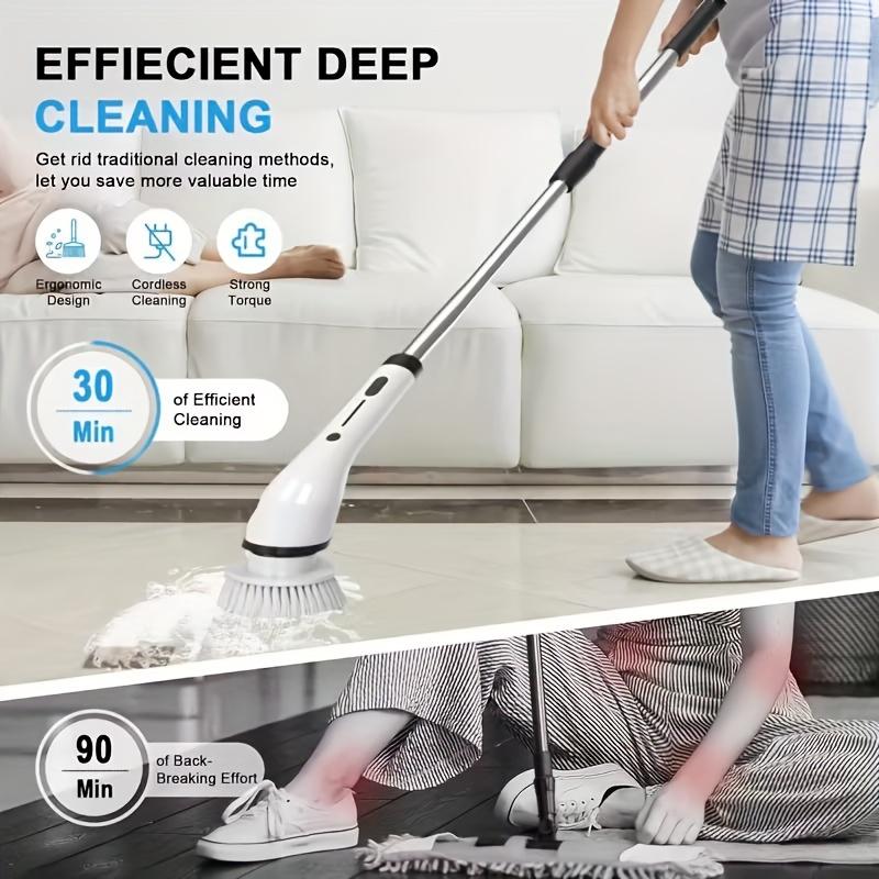 9-in-1 Rechargeable Cordless Electric Spin Scrubber - Adjustable Power, Waterproof Specialty Kitchen Utensil with Interchangeable Tips, Multiple Heads, Kitchen Accessories, Kitchen Cleaning
