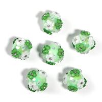 B60 JPM1037025 25PCS flower beads Green 