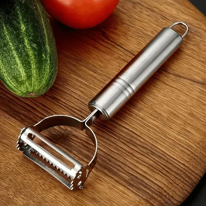 Stainless Steel Multifunctional Peeler And Julienne Slicer - a Kitchen Tool for Chopping Vegetables And Fruits, Essential for Thanksgiving And Christmas Manual Preparation