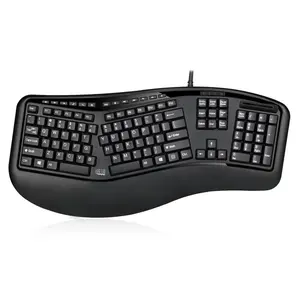Adesso AKB-150SB-TAA Desktop Ergo Smart Card reader keyboard(TAA Compliant)