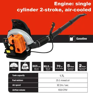 1 Set Snow Blower 2-Stroke Engine Multi-purpose 63 Cubic Centimeter High Strength Snow Blower for Outdoor 2.3kw 6800r/min 2800 RPM