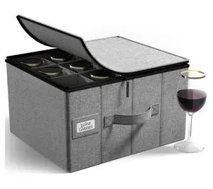 Sorbus Stemware Hard Shell Storage Case