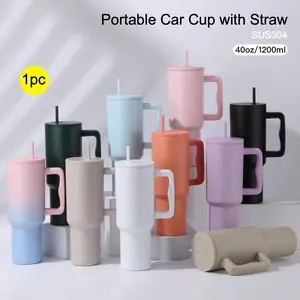 1pc 40oz Portable Stainless Steel Insulated Cup Tumbler, Reusable Water Bottle, Durable Leak-Proof Design, Ideal for Outdoor Activities