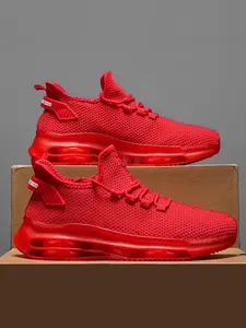 Men's Mesh Breathable Running Shoes, 2024 New Style Casual Sporty Lace Up Front Sneakers for Men Student Wear, Fashionable Sports Shoes for Daily Wear