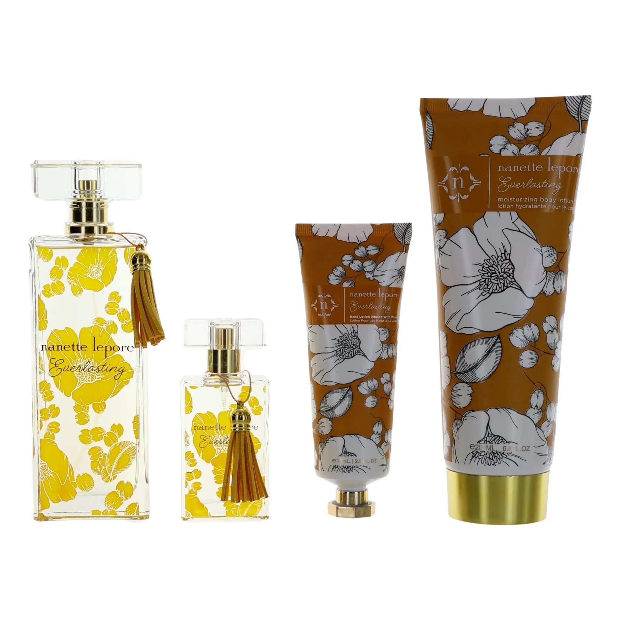 Everlasting Women's 4-Piece Fragrance Set - Beauty & Personal Care, Beeswax, Jasmine, Honey, Amber, Musk Scents, Includes Eau de Parfum Sprays and Lotions