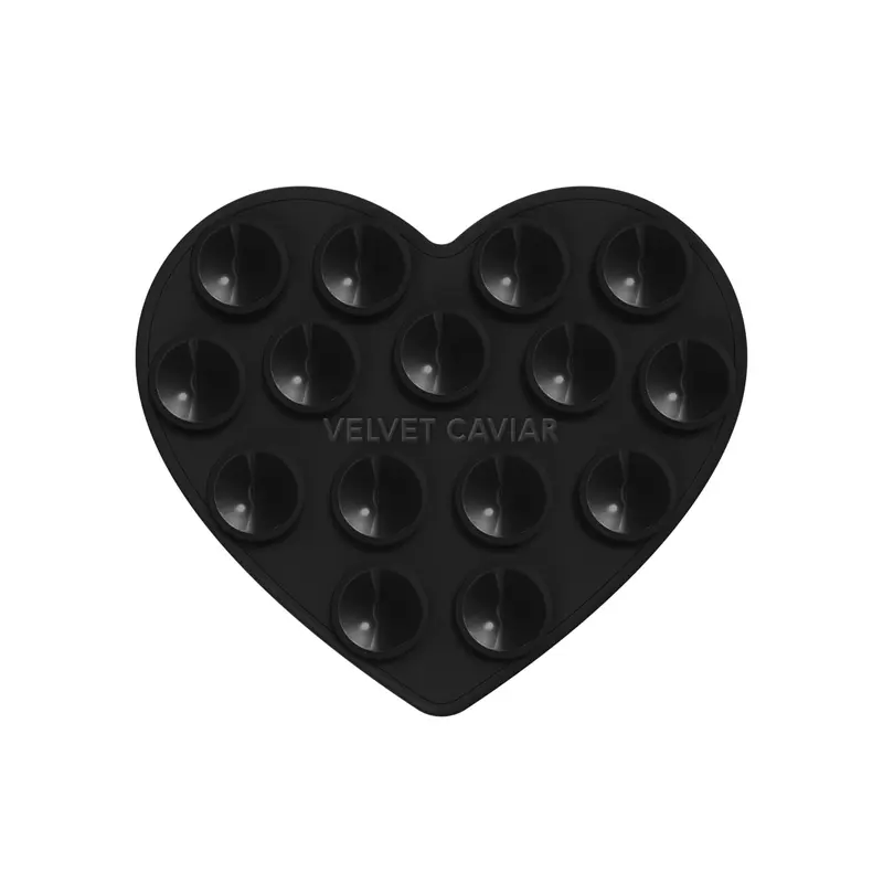 Velvet Caviar Shiny Black Heart MagSafe MightyGrip Magnetic Cellphone Holder - Universal Stand with Phone Holder Design, Smartphone Mount Accessory