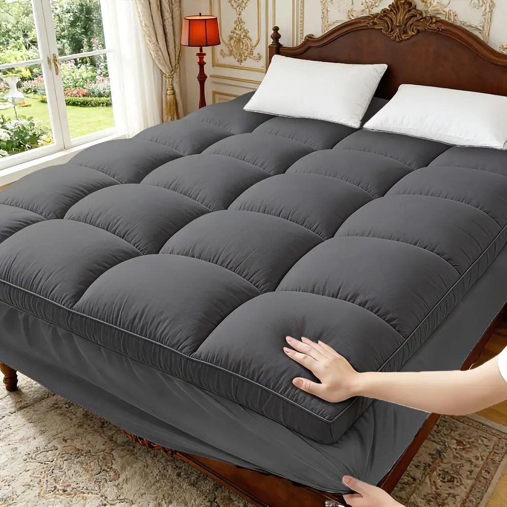 Mattress Pad/mattress Topper/mattress Cover/Breathable Fluffy Soft Mattress Protector with Deep Pocket - Machine Washable -RV, Bed, Sofa/Couch - Gift for Family, Home Twin/full/queen/king Size