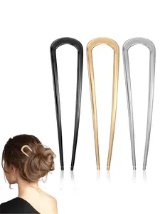 Women's Metal Hairpins Set, Hair Clip Set, Elegant Design for Autumn Winter, Suitable for Thick Hair & Various Occasions, Stylish Accessory