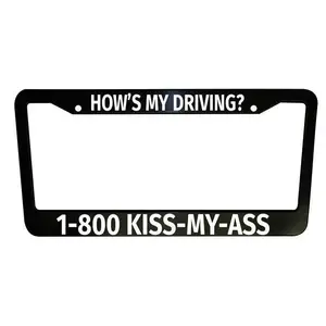 How is My Driving? Funny Black Plastic or Aluminum License Plate Frame Truck Car Van Décor Car Accessories New Car Gifts for Him Her