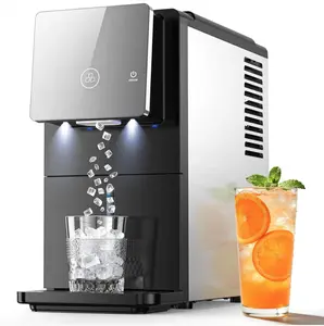 Antarctic Star Countertop Nugget Ice Maker with Automatic Ice Dispenser, Self-Cleaning Pebble Ice Machine, 33 lb/24H, Touch Screen, Portable for Home & Office