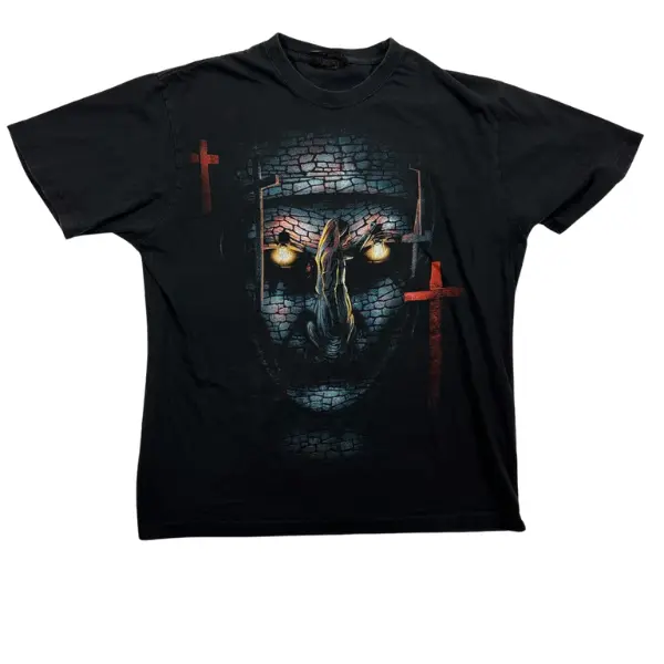The Nun Horror Movie Graphic T-Shirt Conjuring Universe XL Black Short Sleeve, Gifts For Him, Gifts For Her, Unisex Shirt Top Menswear Womenswear