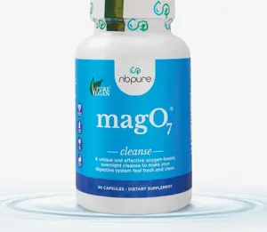 nbpure MagO7 - Natural Colon Cleanse & Detox | Occasional Constipation Relief, Stool Softening, & Bloating Support for Men & Women | Ozonated Magnesium Oxide, 90 Capsules