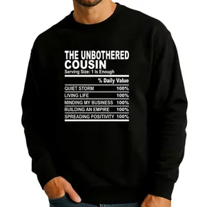 Family Matching Sweatshirts with Funny "Carefree Cousins" Quote, Soft and Stretchy Material