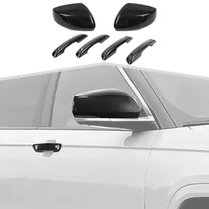 Side Rearview Mirror Shell Door handle Trim Cover Cap Kit for Jeep Grand Cherokee 2022+ Car Accessories