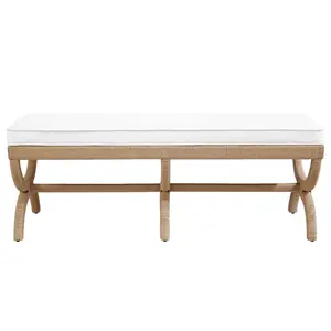 Xanadu Natural Rope Wrapped Upholstered Bench