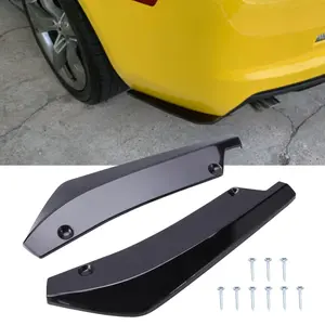 For Chevrolet Malibu Rear Bumper lip Spoiler Splitter Diffuser Glossy Black 2pcs