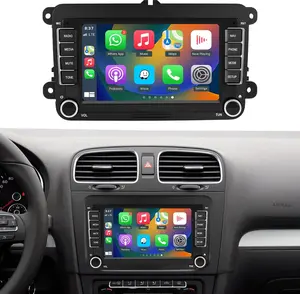 ROAD TOP 7 inch Linux Car Stereo Touchscreen for Volkswagen Golf/Passat/Polo, Car Radio Receiver with Wireless CarPlay/Android Auto/Mirrorlink, GPS Navigation Multimedia Stereo