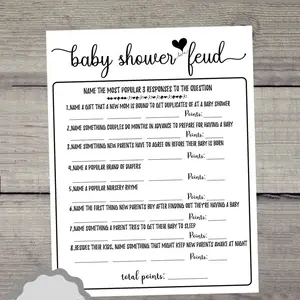10 Sheets Newborn Party Trivia Paper, Parenting Knowledge Quiz Game, Friend Gathering Entertainment List, Baby Shower Interactive Card