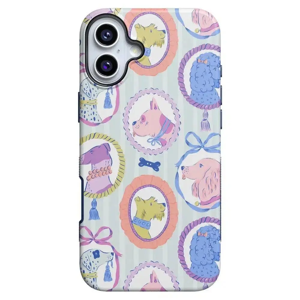 Casely iPhone 16 Case | Chateau Pups | French Dog | Bold Protective Design | Compatible with MagSafe