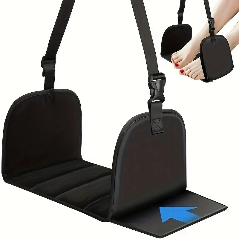 1pc Plane Footrest Memory Foam Wide Travel Foot Hammock Relieve Foot Pain Long Journey Essential Travel Accessory