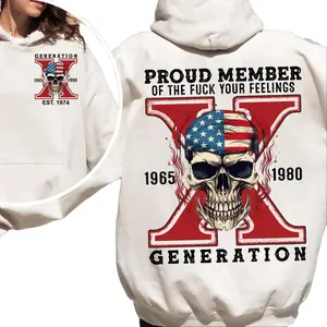 Gen X Proud Members Of Gen X New Hoodie, Customize Gen X Shirt Raised On Hose Water And Neglect Graphic Sweatshirts Tops Classic Casual Menswear